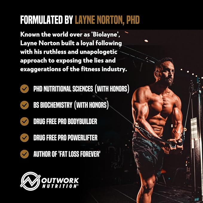 Outwork Nutrition Build Whey Protein Isolate Powder - Low Lactose, Gluten-Free Protein Powder for Muscle Growth & Workout Recovery, Backed by Science, Peanut Butter, 1.8lbs