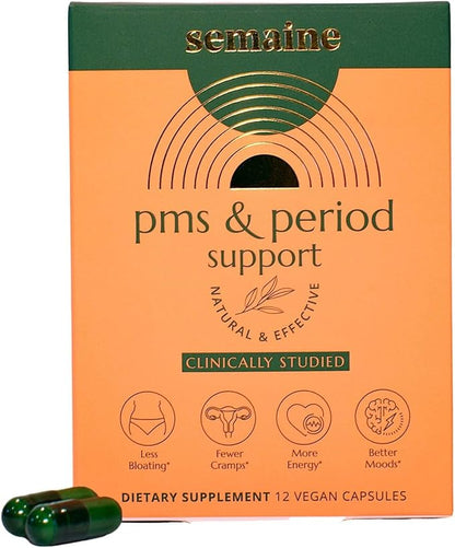 PMS & Period Relief - Menstrual Cramp Relief: No More Period Cramps, Mood Swings, or Bloating. PMS Supplement for Happy Hormones and Period Relief. (12 Count)
