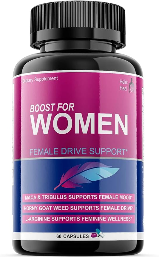 Female Libido Booster for Women Fast Acting - Supplements for Women, Hornygoatweed Women, Boost Desire Pills for Women with Maca Root, Tribulus Terrestris and Ginseng (60 ct)