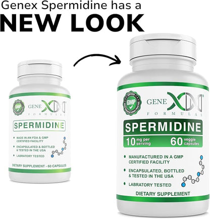 Genex Formulas 10mg Spermidine Supplement for Healthy Aging & Cell Renewal - Vegan, Non-GMO, Gluten-Free (3 Pack)