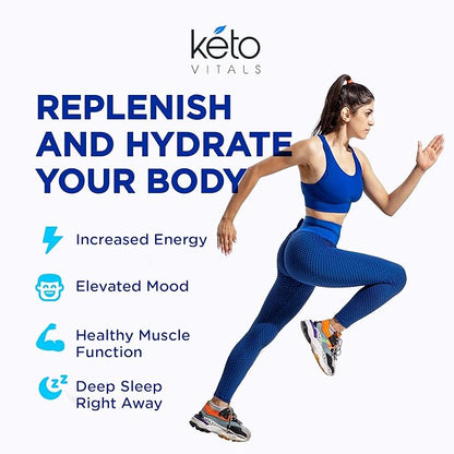 Keto Vitals Electrolyte Capsules | The Original Keto Electrolyte Pills Supplement | Salt Electrolyte Tablets for Hydration | Calorie-Free | Carb-Free KetoVitals Electrolyte Capsules