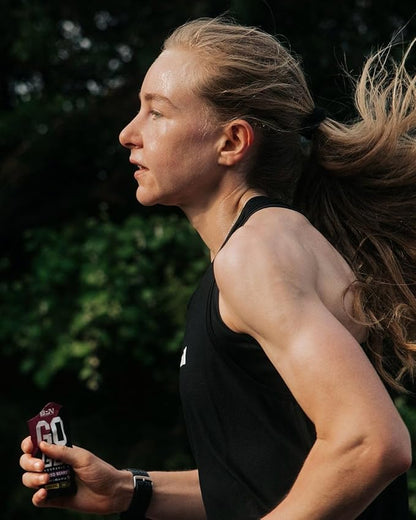 BARE PERFORMANCE NUTRITION, BPN Go Gel Endurance Gel, Vegan + Gluten Free Running Gel with 24g of Carbohydrates & 100 Calories per Gel Pack, 10 Single-Serving Gel Packs, Mixed Berry