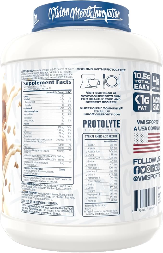VMI Sports ProtoLyte Whey Isolate Protein Powder, Chocolate Peanut Butter, 4.6 lbs