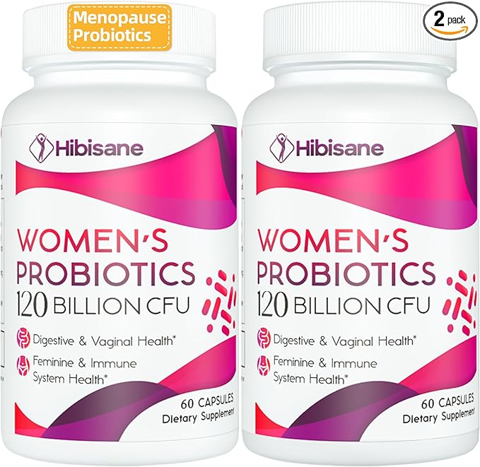 Negima Menopause Supplements for Women, 120 Billion CFUs Probiotics for Women, 13-in-1 Herbs & Botanicals Complex, for Hormone Menopause, Hot Flashes, Night Sweats, Mood Swings, Sleep - 120 Capsules