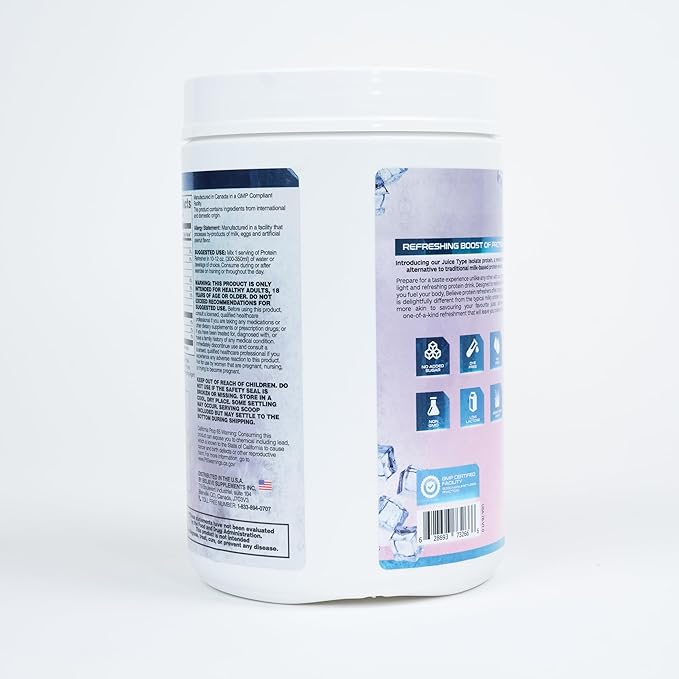 Protein Refresher (25 Servings) - Revolutionary Juice-Type Whey Protein Powder for Fitness, Bodybuilding, Gym, or for Bigger Protein Intake (25 Scoops, Cherry Lime)