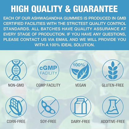 Ashwagandha Gummies for Women & Men - Stress Relief, Immune Support & Increased Energy - Ashwagandha Supplements for Men & Women - Natural Strawberry Flavor (60 Count)