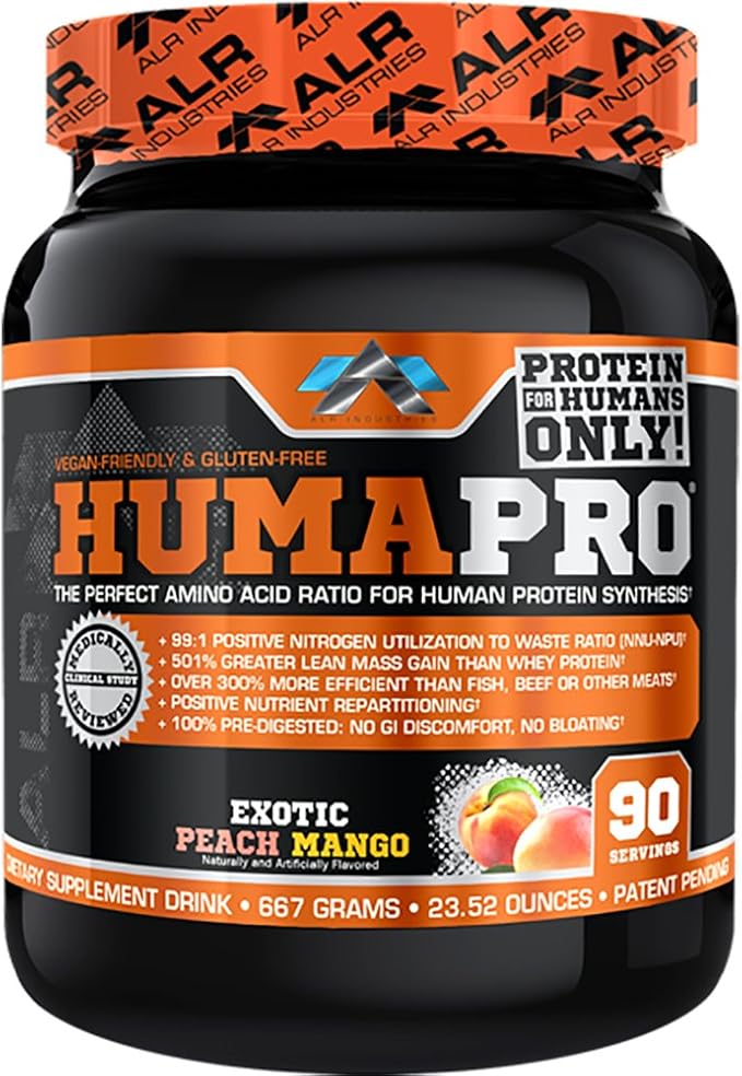 Humapro, Protein Matrix Formulated for Humans, Waste Less. Gain Lean Muscle, Exotic Peach Mango - 667 grams(23.52 oz)