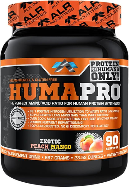 Humapro, Protein Matrix Formulated for Humans, Waste Less. Gain Lean Muscle, Exotic Peach Mango - 667 grams(23.52 oz)