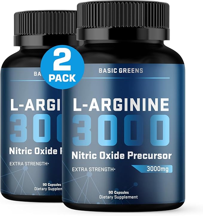 L Arginine 3,150mg (180 Capsules) - L-Arginine Supplement for Men and Women with Nitric Oxide Precursor, LArginine Supplement