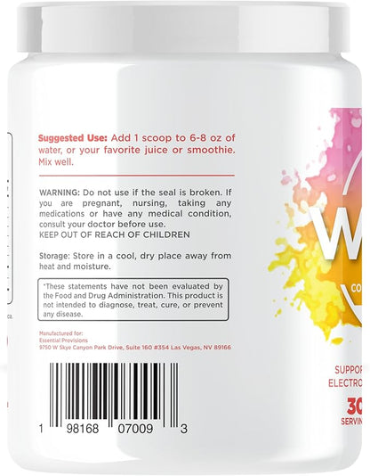 WAETER | Collagen & Electrolyte Hydration Powder | Sugar Free | Non-GMO | Gluten Free | Paleo | Soy Free | Dairy Free | Grass-Fed & Pasture Raised | 30 Servings - Citrus Splash