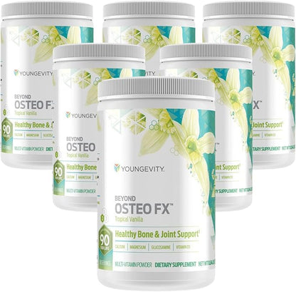 Youngevity Beyond Osteo FX - Tropical Vanilla | Healthy Bone & Joint Support | Multi-Vitamin Powder | 6 Canister