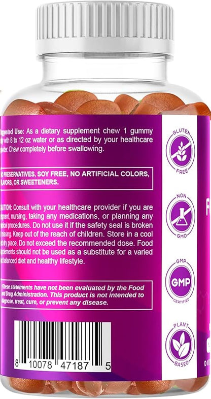 Vitamatic Folic Acid Gummies 1000 mcg (1 mg) - an Essential Prenatal Vitamins for Mom & Baby - Vitamin B9-120 Vegan Gummies (1)