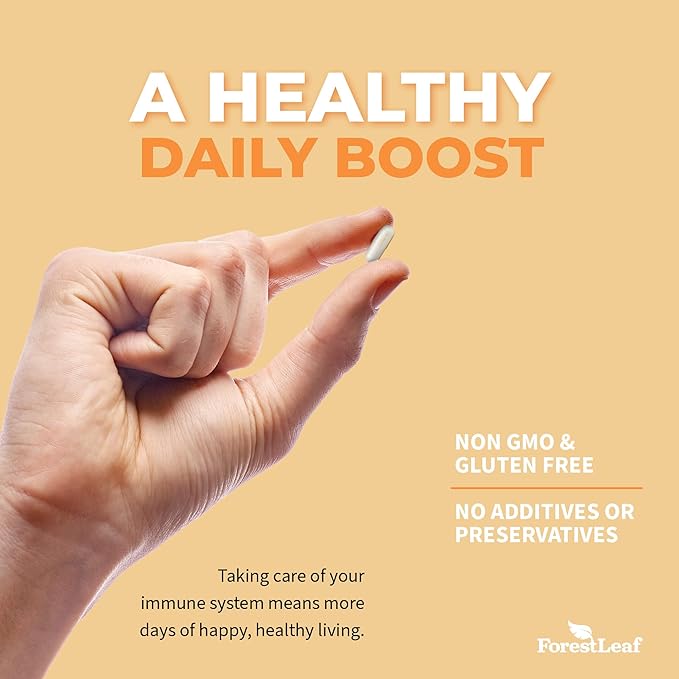 ForestLeaf Vitamin D3 5000 IU - Bone Health and Immune Support - Small Easy to Swallow Vegetable Capsules - Non-GMO Gluten Free VIT D - VIT D3 Vitamin D Supplements for Women and Men, 180 Count