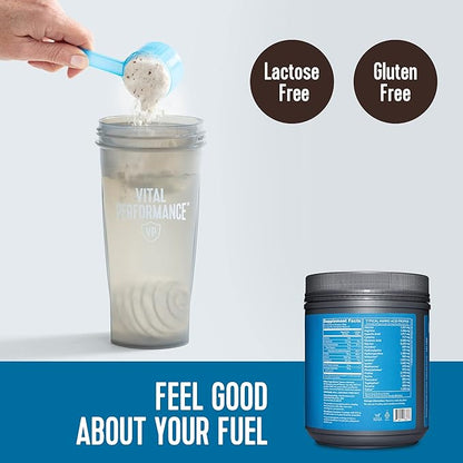 Vital Proteins Performance Powder, 25g Lactose-Free Milk Protein Isolate Casein & Whey Blend, NSF for Sport Certified, 10g Collagen Peptides, 8g EAAs, 5g BCAAs, Gluten-Free - Cold Brew Coffee, 1.72lb