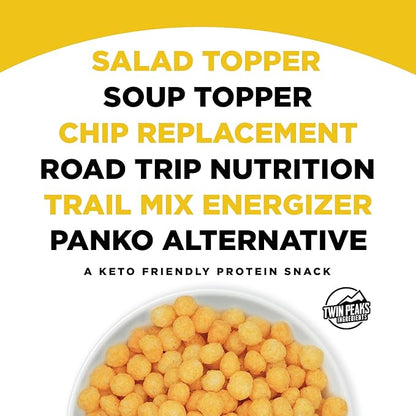 Twin Peaks Low Carb, Keto Friendly Protein Puffs, Garlic Parmesan (300g, 21g Protein, 2g Carbs)