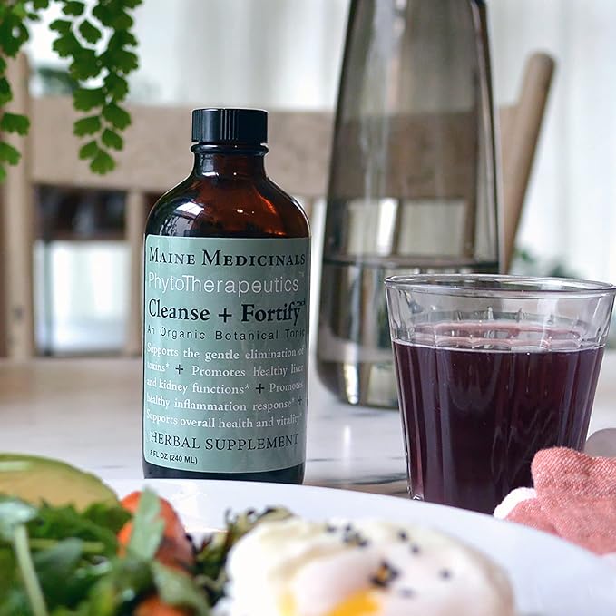 Cleanse + Fortify Organic Liver Detox and Kidney Cleanse with Adaptogens 8 fl oz (16 Servings) USDA Certified Organic