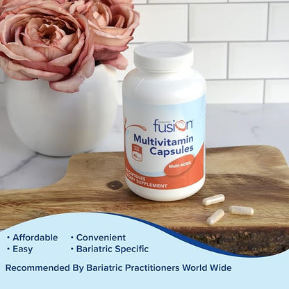 Bariatric Fusion High ADEK Multivitamin Capsule with 45mg Iron | Multi for Duodenal Switch Surgery Patients | Easy to Swallow Vitamin | 1080 Capsules | 1 Year Supply