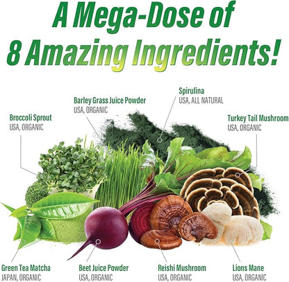 Myogenix MyoVite Super Greens Supplement Powder Super Greens Powder for Men and Women, Daily Vitamin Supplement for Optimum Nutrition, Grown in USA, Organic Greens Supplements, 30 Servings