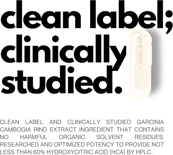 Pure Garcinia Cambogia Extract Supplement 500mg - 100% Natural HCA Extract Concentrated to 60% - Supports Healthy Digestion and Metabolism - 60 Capsules