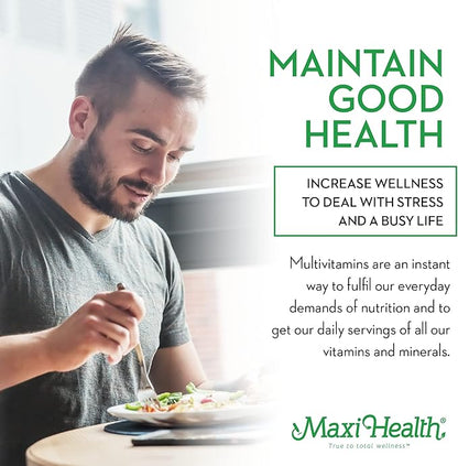 Maxi Health Supreme High Potency Multivitamin & Mineral for Wellness, Immune Boost & Antioxidant Defense, Includes Vitamin A, Vitamin C, Vit D and E, Vitamin B12, B6, Biotin, Selenium, Zinc, Inositol…