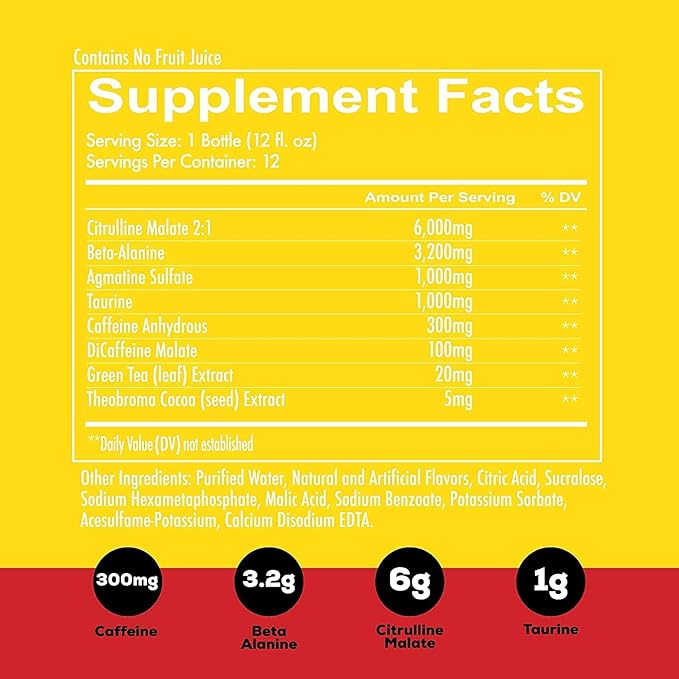 REDCON1 Total War Ready to Drink Pre Workout - Endurance Boosting, Keto Friendly RTD Formula - Amino Acid + Citrulline Malate Pre Workout Drink for Men & Women (Tiger's Blood, 12 Servings)