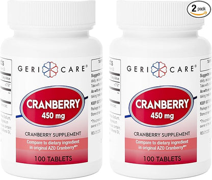 Cranberry Supplement Pills 100 Tablets 450 mg (2 Pack)