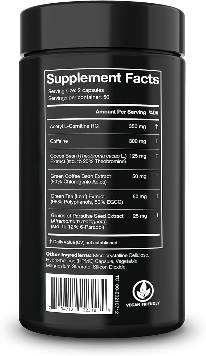 JNX SPORTS The Omen! Thermogenic Fat Burner – Dietary Supplement for Men & Women with L Carnitine | Appetite Suppressant & Metabolism Booster | 100 Capsules