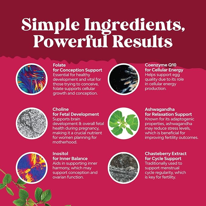 Fertility Gummies for Women Trying to Conceive - Yummy Gummy Fertility Supplement for Women with Myo-Inositol Folic Acid & Vitex Chasteberry - Vegan Non-GMO & Gluten Free - Juicy Peach (45 Servings)