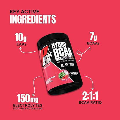 PROSUPPS HydroBCAA BCAA/EAA Full Spectrum Matrix, 7g BCAAs, 3g EAAS, 0g Sugar, 0g Carbs (Watermelon, 30 servings)