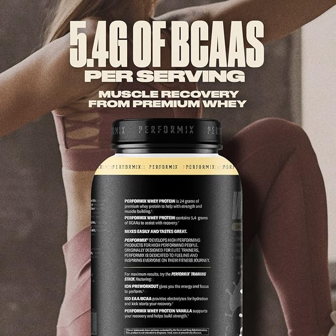 PERFORMIX - Whey Protein Isolate Blend - 24g of Protein - 5.4g of BCAAs - 110 Calories - Muscle Building & Post Workout Recovery - 100% Whey Protein Powder - 1.98 lbs - 30 Servings - Vanilla