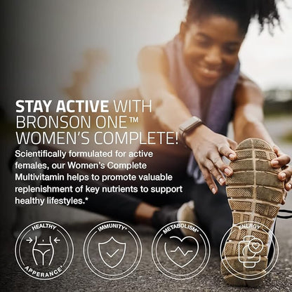 Bronson ONE Daily Women’s Complete Multivitamin Multimineral Once-Daily Multi for Active Women, 180 Tablets
