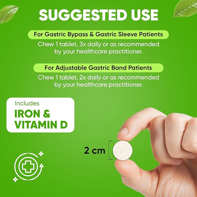 BariSlim Complete Chewable Bariatric Multivitamin Tablets - 45 mg Iron - Bariatric Vitamin & Supplement for Post Bariatric Surgery Including Gastric Bypass & Gastric Sleeve | Mixed Berry (90 Count)