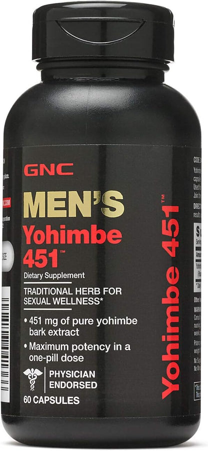 GNC Men's Yohimbe 451, 60 Capsules