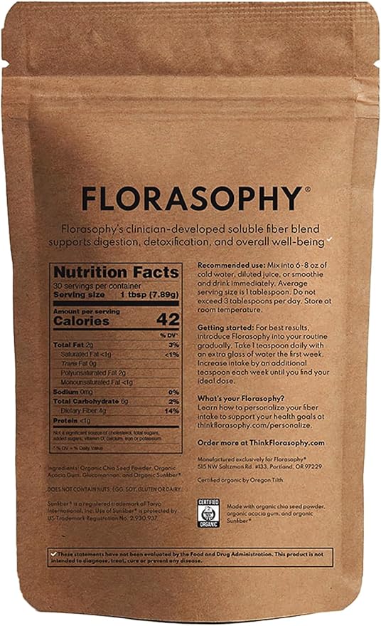 Loosen Up Organic Soluble Fiber Supplement for Digestive Gut Health, Constipation & IBS Relief, Gluten Free Vegan Soluble Prebiotic Powder, One Month Supply