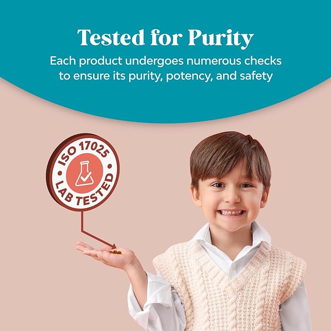 Vegan Brain Focus Gummies for Kids - Kids Focus Supplement with Phosphatidylserine Bacopa Monnieri Green Tea Extract Tyrosine and More Focus Vitamins for Kids Balanced Concentration Energy and Focus