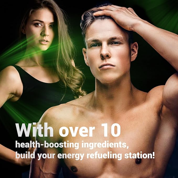 Energy Boost & Magnesium Glycinate, Contains Vitamin D3, Vitamin C, Turmeric Supplement, Ashwagandha Supplement, Milk Thistle, Calcium Supplement & Magnesium Supplement 60 Tablets