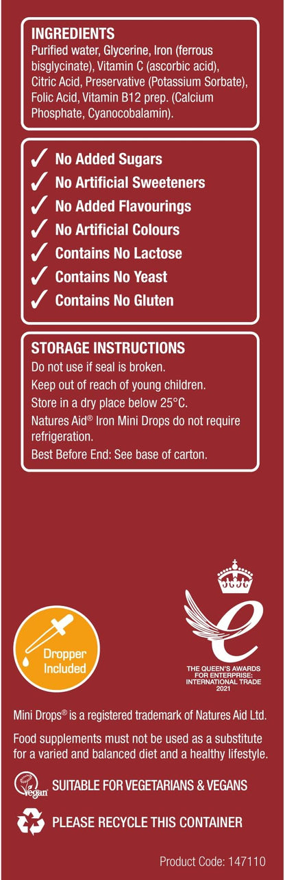 Iron Mini Drops for Infants and Children, Cognitive Development, Sugar Free, 50 ml