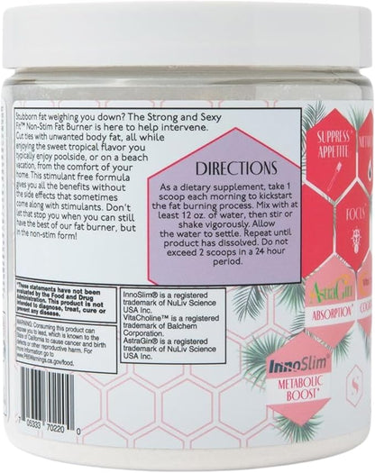 Strong + Sexy Fit, Health Supplement, Caffeine Free Non Stim Drink Powder, Supplements for Women, Lilikoi Nectar Flavor, 30 SVG