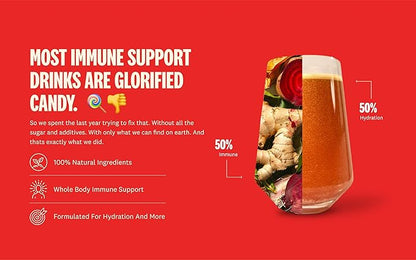 SUPEROOT® Travel Pack Natural Electrolytes Powder with Ginger, Turmeric, and Maca Root, Sugar & Caffeine Free Drink Mix, Clean Hydration, Energy, Detox & Immune Boost, 12 Count (Ginger Citrus)