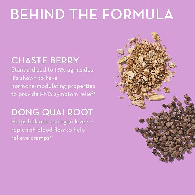 HUM Hormone Balance - Supplement for Women's Health - Support for Cramps, Cravings, Irritability & Hormonal Balance - Chasteberry & Dong Quai Women's Monthly Support (60-Count)