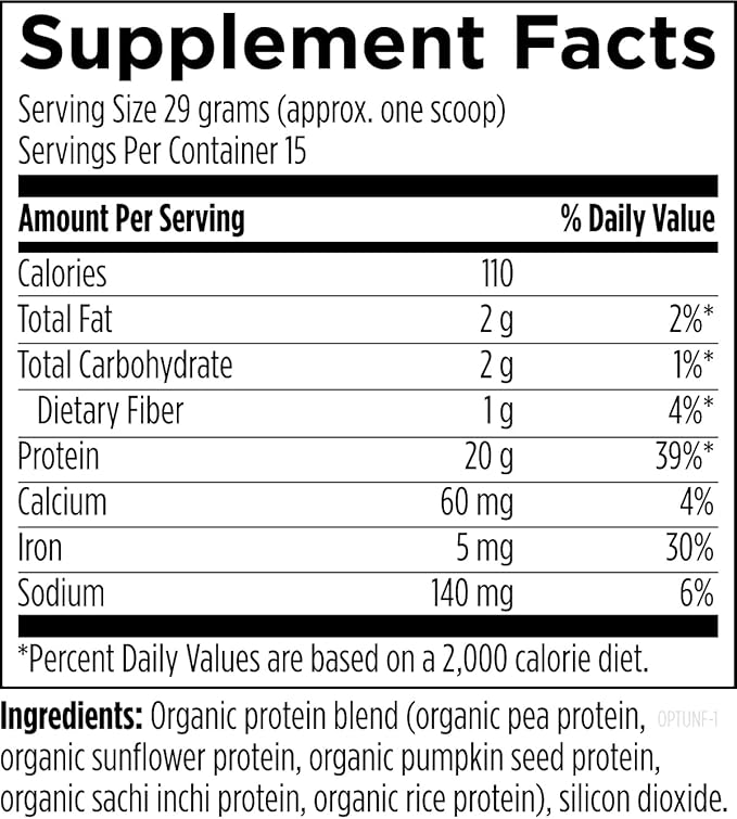 Designs for Health Organic Phytotein Vegan Protein Powder - 20g Organic Rice, Sacha Inchi, Pumpkin Seed, Sunflower Seed & Pea Protein Powder Blend - Creamy Texture, Unflavored Plant Protein (435g)