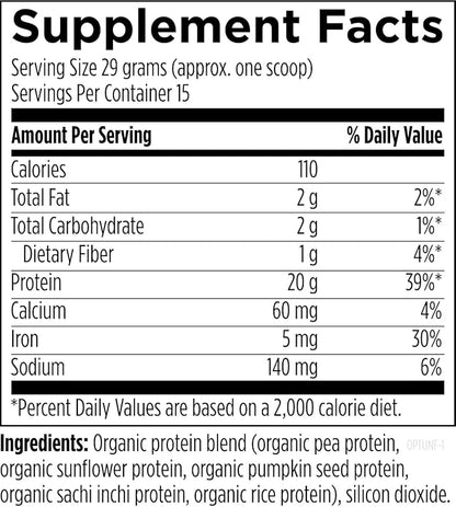 Designs for Health Organic Phytotein Vegan Protein Powder - 20g Organic Rice, Sacha Inchi, Pumpkin Seed, Sunflower Seed & Pea Protein Powder Blend - Creamy Texture, Unflavored Plant Protein (435g)
