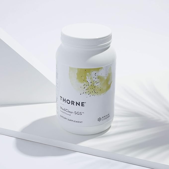 THORNE MediClear-SGS - Foundational Support, Eliminate Environmental and Dietary Toxins - Rice and Pea Protein-Based Drink Powder with a Complete Multivitamin-Mineral Profile - Vanilla - 34.4 Oz