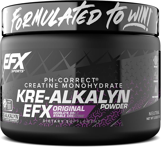 EFX Sports Kre-Alkalyn EFX Powder | pH Correct Creatine Monohydrate Powder Supplement | Strength, Muscle Growth & Performance | 66 Servings (Unflavored)