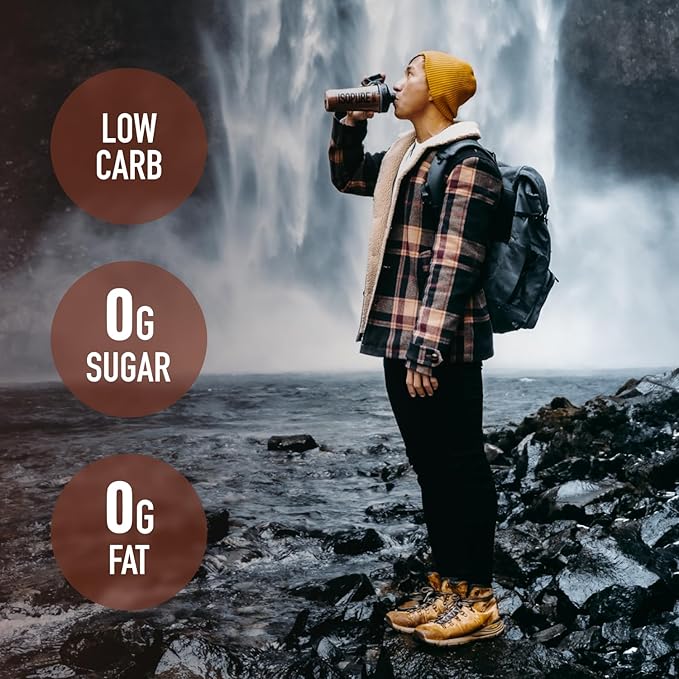 Isopure Dutch Chocolate Whey Isolate Protein Powder with Vitamin C & Zinc for Immune Support, 25g Protein, Low Carb & Keto Friendly, 14 Servings, 1 Pound (Packaging May Vary)