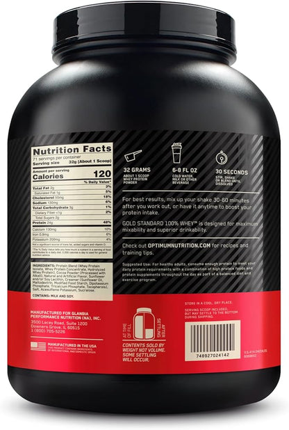 Optimum Nutrition Gold Standard 100% Whey Protein Powder, Extreme Milk Chocolate, 5 Pound (Packaging May Vary)