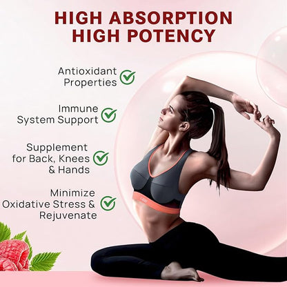 Enhanced 3000mg Glucosamine Chondroitin Gummies with MSM for Adults - Extra-Strength Joint Health & Flexibility, Antioxidant & Immune Support Supplement, 60 Count