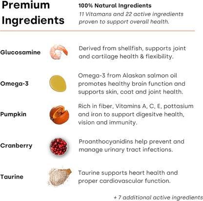 Kayode Daily Multi - Dog Multivitamin & Superfood Chew. Fill Nutrient Gaps. Helps Joints, Digestion, Heart, Brain, Urinary & More. Add Nutrients Dog Food Misses. Great for Puppies Too.