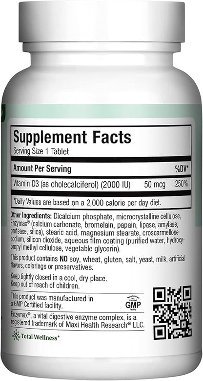 Kosher Vitamin D3 2000IU - Highly Absorbable Vitamin D Supplements for Healthy Immune Response, Calcium Absorption, Teeth & Bone Health - VIT D3 Vitamin 2000 IU - Vitamin D 3 - VIT D 3-180 Tablets